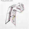 Scarves French version of Tarot Goddess Sun Womens% twill silk scarf decoration long tie binding bag ribbon Q240326