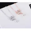 Hanger Kettingen Zirconia Crystal Crown Hangers Rose Goud Zilver Kleur Ketting Choker Mode-sieraden Cadeau Voor Vrouwen Collares Collier