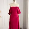 Elegant Off Said Schouder Zeemeermin Sharon Fuchsia Avondjurken Voor Vrouwen Bruiloft Overrok Kralen Formele Toga Ss332 mal