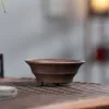 Vases Chine Yixing Violet Sable Pots de fleurs en céramique Décoration intérieure Rétro Pots de fleurs Bureau Miniature Verdure Bonsaï Pots
