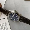 Relógios de alta qualidade relógio mecânico de luxo masculino 42mm dial pulseira de couro preto rosto estrela agulha à prova dwaterproof água relógio superior