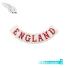 Tillbehör Red England Rocker Patches Anpassad design Vit twill tyg broderat järn på baksidan av jacka gratis frakt DIY anpassad