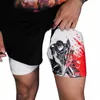 Gymshorts voor heren Fitn dubbellaagse shorts 2 in 1 prestatieshorts Ademend Sneldrogend Zomertraining Legging E6ar #