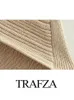 TRAFZA Womens Summer Metallic Crossover Bolero Set Fashion Slit High Waist Knit Skirts Sexy Midi Dress 2 Pieces 240321