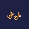 Boucles d'oreilles de créateur pour femme strass boucles d'oreilles de luxe populaires grande lettre cerceau accessoires classiques ohrringe cadeau d'anniversaire zh200 H4