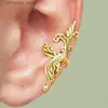 Ear Cuff Ear Cuff Huitan Hot Trend Ear Cuffs Vintage Womens Boucles d'oreilles Antique Argent / Or Bohème Wave Pattern Clip Boucle d'oreille Bijoux Y240326