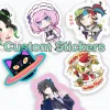 Craft Custom Vinyl Stickers Logo -label Matte cartoon afdrukken Waterdichte anime Die snijden Diy Brand Journal Personaliseerde Clear Sticker