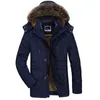 Onestand Winter Jacket Men's Plus Size Cott Padded Warm Parka Coat Casual Faux Päl Hooded Fleece LG Male Jacket Windbreaker X8Cr#