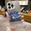 Malowanie oleju w stylu telefonicznym dla iPhone'a 15 14 13 Pro 12 11 Pro xs x xr Max Aurora Hard PC TPU Case Tylne okładka