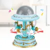 Boxes Bevigac Cute Rotating Horse Carousel Style Lights Shine Music Box Projector for Home Valentine Day Birthday New Year Child Gifts