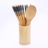 Armazenamento de cozinha Bamboo Chapote de pauzinho Caspa doméstica Caixa de cesta de gaiola Drenam Spoon Canela Rack Rack Decorações do organizador de suporte para