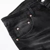 Neue männer Jeans Black Ripped Patch Elastische Bleistift Denim Hosen Street Hip Hop Schlank Passende Hosen Männlich