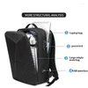 Sac à dos 3D coque rigide étanche, sac de voyage de grande capacité pour ordinateur portable 15.6 pouces, école moto Mochilas