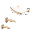 Scratchers 3 Pieces Wall Mounted Cat Bed Wooden Hammock and Jumping Platform Climbing Shelves and Sleeping Pet Furniture for Kitty