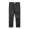 Streetwear Kanye Slim Fit Pies Recubiertos Pantalones vaqueros negros para hombres Bolsillo Cepillado Cera Pantalones cónicos Hombre Casual Cargo Jeans Y2k L9i3 #