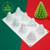 Dorica 8 Cavity 3D Christmas Tree Design Mousse Mousse Pudding Chocolate Morn