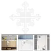 Wallpapers 4 Pcs Acrylic Wall Stickers Mirror Setting Decor Bathroom Border Diagonal Paste