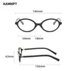 Sunglasses Frames KAMMPT Vintage Oval Women Eyeglasses Frame Stylish Korean Style Non-prescription Spectacles Trendy Brand Designer Eyewear