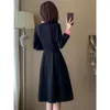 New Chinese Style Clothing, Black Women's Spring Dress, Slimming Temperament, Feeling, Westernization, High-end Skirt