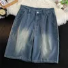 2024 Zomer Shorts Mannen Denim Broek Stretch Zwart Blauw Fi Ontwerp Jeans Slanke Rechte Mannelijke Korte Jeans Hombre a227 Z652 #