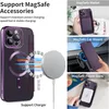 ケースストラグジュアリー磁気リングPUレザー電話ケースフリップフォリオウォレットクレジットカードスロットホルダーワイヤレス充電カバーiPhone 15 14 13 12 11 Pro Max Plus Samsung S24