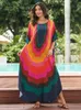 LORYLEI – robe longue colorée pour femmes, Kaftan, décontractée, col rond, manches chauve-souris, tenue Moo, été 2024, Q1632, 240322