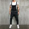 Casual Men Male Bib Overalls Denim Shorts WalkShort Jumpsuit Butt Rompers W2ZQ#