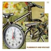 Table Clocks Vintage Bicycle Clock Retro Alarm Bedside Decoration