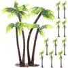 Décoration de gâteau d'arbre Miniature, 5 pièces, fleurs décoratives, réservoir de plantes, modèle hawaïen, décoration de fête d'été