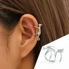 Ear Cuff Ear Cuff 1-5 stycken/sats med katt/blad geometriska öronklipp lämpliga för kvinnor och män kedja tofs hängen obehandlade öronklipp brosket öronklipp y240326