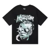 Hellstar T-shirt 2024 Été Nouveau à manches courtes Classique Décontracté Mode Tendance Crâne Rose Imprimé Haute Qualité Double Fil Pur Coton T-shirt Décontracté Chemises Pour Hommes 218