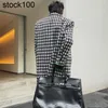 Bolsa grande Hac Fashion Top Totes 50 cm padrão preto para pequeno mercado com logotipo Bk couro genuíno