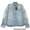 Designer Vanguard Autumnwinter Washed Denim Jacket Trend Design Lös jacka för både män och kvinnor WMJR