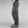 FI военный стиль мужские грузовые штаны Случайные мульти -карманы тактические военные штаны Spring Cott Army Брюки мужчины 8 карманов K8BR#