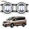 EEMRKE Led Car Fog Light Assembly 30W/ 40W for Nissan Serena C26 for Suzuki Landy 2014 with Clear Lens Angel Eyes DRL Car Daytime Running Lights 12V Fog Lamp