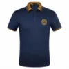 Mens Polos Summer Short-sleeved Mens Casual Polo Shirt Embroidered Bear T-shirt British Sports Pure Cotton