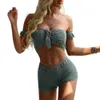 Dameszwemkleding Dames Y2K zwemshorts gehaakt gebreid hol zwembroekje geborsteld strand boardshorts zomerzwembroek 240326