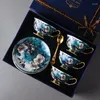 Cups Saucers British Style Ceramic Flower Bone China Coffee Cup Set High-end Afternoon Tea Pastoral Birthday Gift Cool
