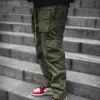 2021 Tasche laterali da uomo Cargo Harem Pants Ribbs Nero Hip Hop Pantaloni casual maschili Pantaloni Fi Casual Pantaloni streetwear X4rJ #