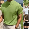 Mode coréenne col montant hommes T-shirt à manches courtes solide haut basique hommes Streetwear décontracté tout-match plaine T-shirts hommes surdimensionné 240318