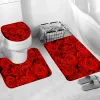 Maty czerwone róży kwiatowy zestaw do kąpieli na świeże kwiaty i rośliny ogrodowe Nieśląbia toaleta