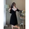 Женская одежда 2024 года. Супер красивая, элегантная, элитная, изысканная черная, новый китайский стиль, весеннее платье