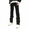 2023 Grunge Clothes Y2K Streetwear Black Slim Stacked Jeans Pants For Men Kanye Hip Hop Women New Lg Trousers Vetements Homme u2hz#