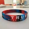 Bracelet de campagne Trump 2024 avec matériau en Silicone, marchandise électorale, taille adulte, bracelets inspirants emballés, cadeau d'électeur