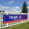 Accessori Trump Keep America Great Again 2024 Banner con 4 occhielli in poliestere per pubblicità da giardino Decorazione da appendere per interni ed esterni