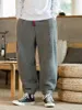 2023 Winter New Men Solid Kolor Polie Pants Męski Vintage Fi grube duże spodnie haremowe mężczyźni wełniane ciepłe spodnie D7ZU#