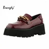 Dress Shoes Brangdy Genuine Leather Women Spring 2024 Fashion Round Head Bow Girl Thick Heel British Style Loafers
