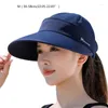 Chapeaux à large bord Chapeaux de protection solaire pour femmes Filles Réglable Été Détachable Top Baseball UV Respirant