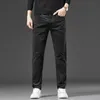 2023 Herfst Winter Casual Trend Effen Kleur Dikke Broek Mannelijke Kleding Fiable Warme Mannen Busin Rechte Mannen broek W7hF #