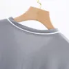 Modale Pigiama Sleep Top da uomo Butt-down con scollo a V Manica Lg T-shirt Intimo semplice Casual Sleepwear Uomo Henley Shirt s3Sj #